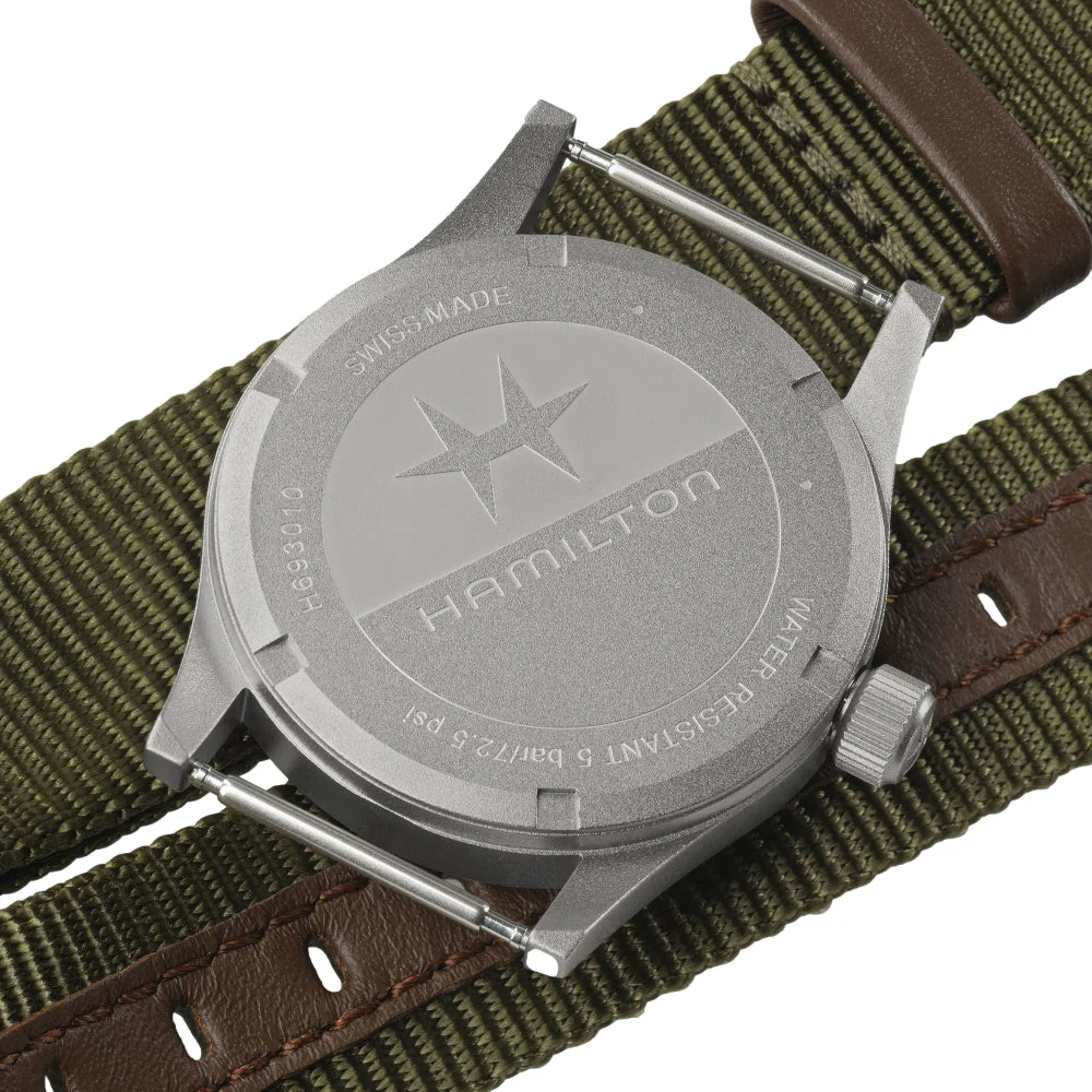Khaki Field Quartz 33mm - Black on One-Piece Textile Strap - Image 5