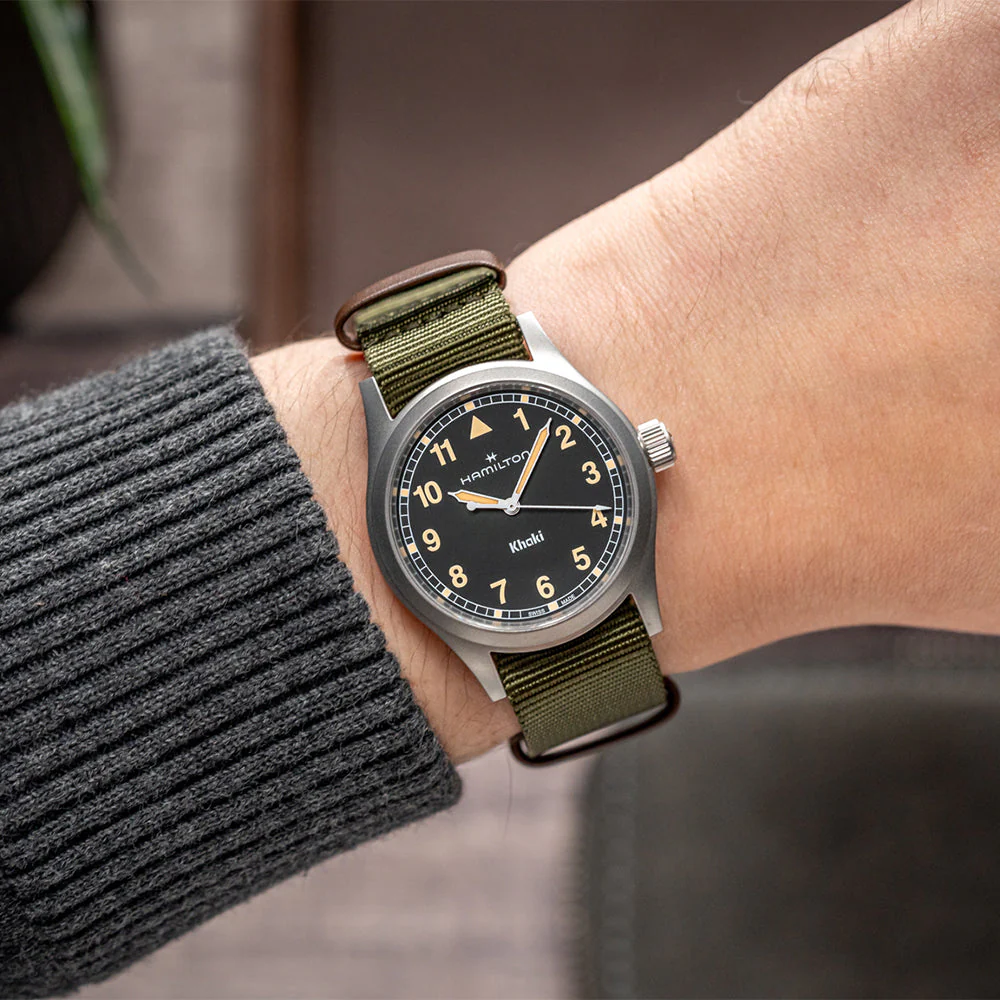 Khaki Field Quartz 38mm - Black on One-Piece Textile Strap - Image 3