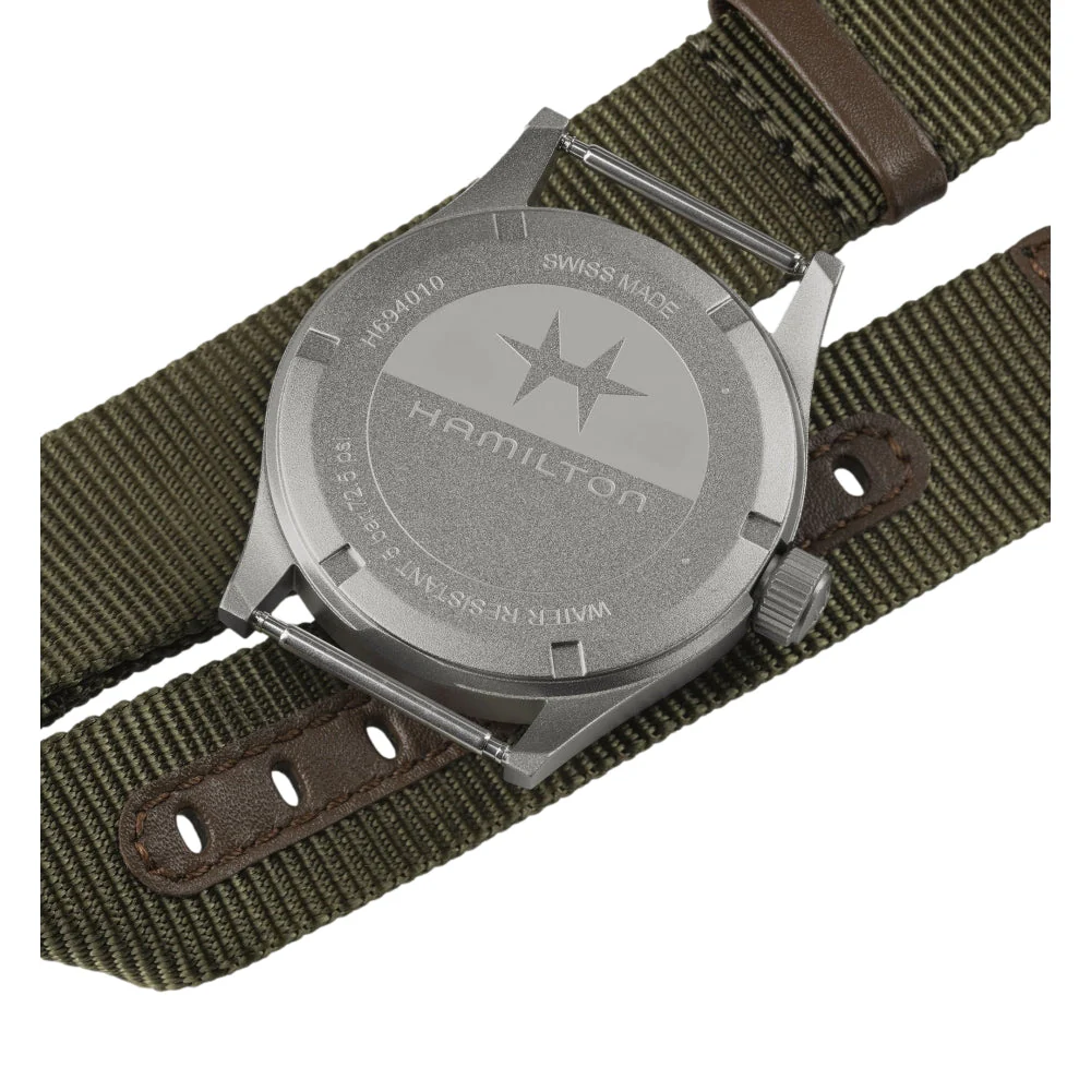 Khaki Field Quartz 38mm - Black on One-Piece Textile Strap - Image 5