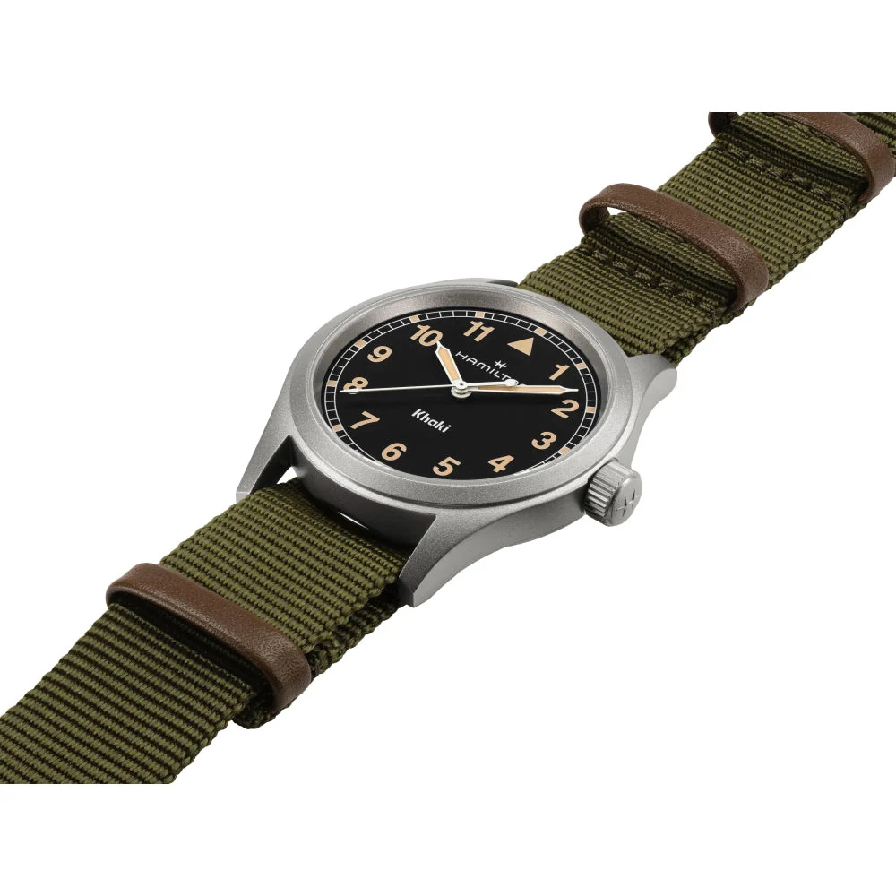 Khaki Field Quartz 38mm - Black on One-Piece Textile Strap - Image 6