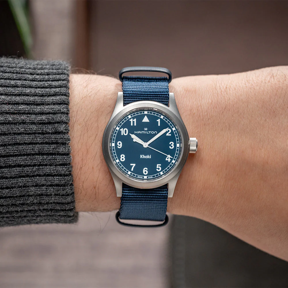 Khaki Field Quartz 38mm - Blue on One-Piece Textile Strap - Image 3