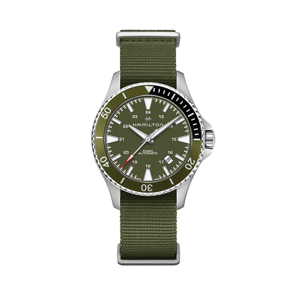 Khaki Navy Scuba Auto 40mm - Green on Green Strap