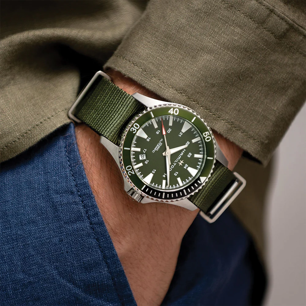 Khaki Navy Scuba Auto 40mm - Green on Green Strap - Image 3