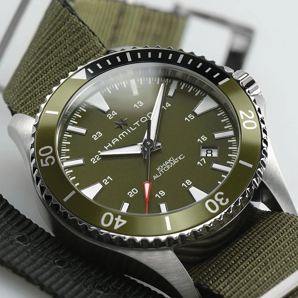 Khaki Navy Scuba Auto 40mm - Green on Green Strap - Image 4