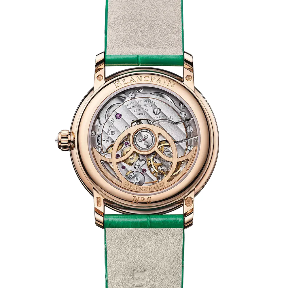 Ladybird Colors Phases de Lune Red Gold 34.9mm - MOP on Leather Strap - Image 3