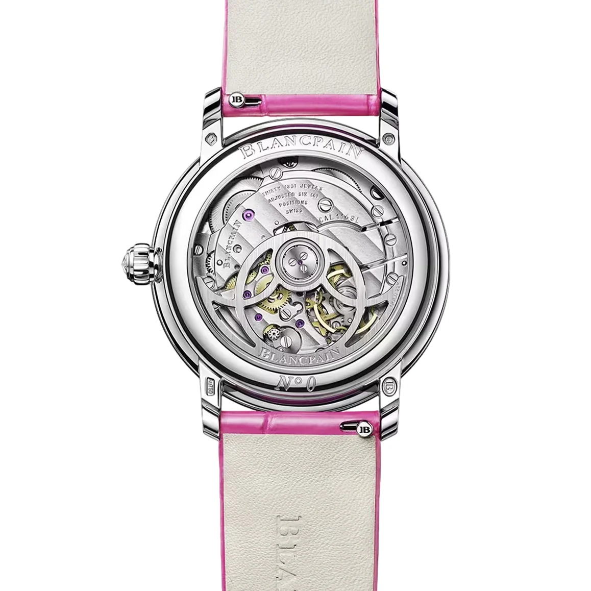 Ladybird Colors Phases de Lune 34.9mm - White Mother of Pearl w/ Diamonds on Leather Strap - Image 3