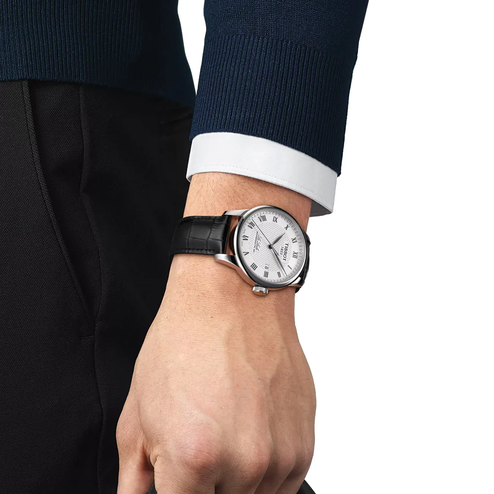 Le Locle Powermatic 80 39.3mm - Silver on Leather Strap - Image 2