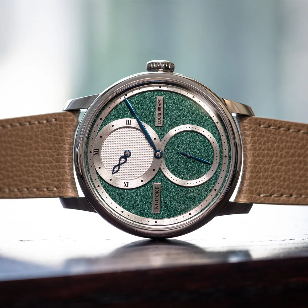 Louis Erard x KUDOKE Le Régulateur 42mm - Forest Green - Image 4