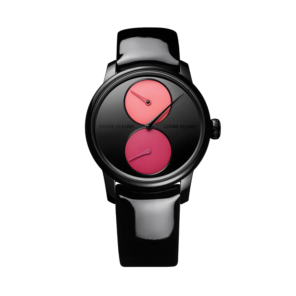 Louis Erard x Sylvie Fleury Le Régulateur "Palette of Shadows" 39mm - Black on Leather Strap