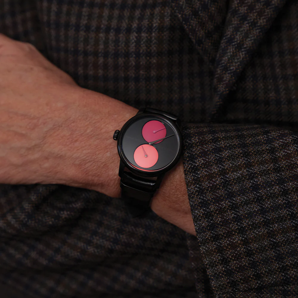 Louis Erard x Sylvie Fleury Le Régulateur "Palette of Shadows" 39mm - Black on Leather Strap - Image 3