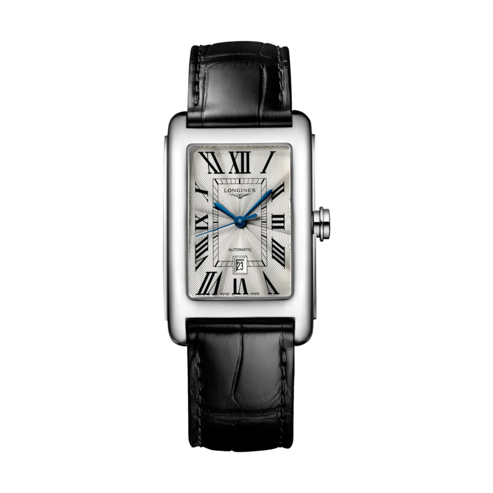 DolceVita 43.8mm - Silver "Fliniqué" on Leather Strap