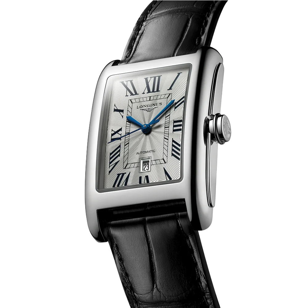 DolceVita 43.8mm - Silver "Fliniqué" on Leather Strap - Image 3