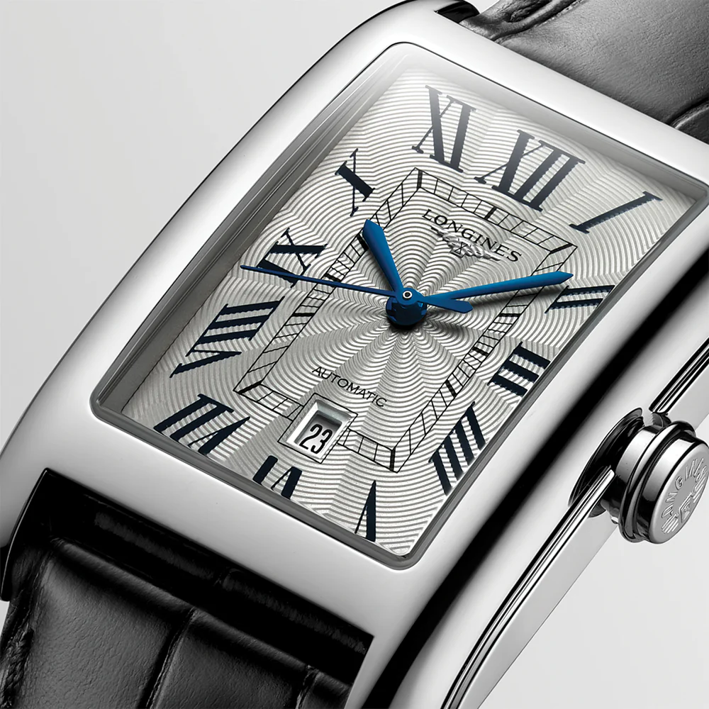 DolceVita 43.8mm - Silver "Fliniqué" on Leather Strap - Image 4
