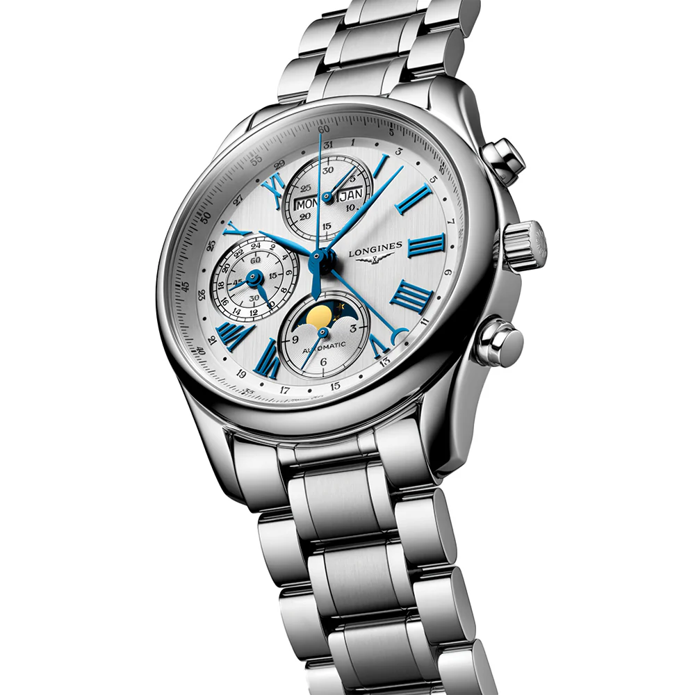 Master Collection Chrono Moonphase 40mm - Silver on Bracelet - Image 2
