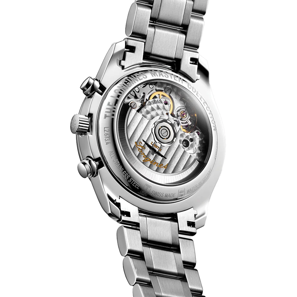 Master Collection Chrono Moonphase 40mm - Silver on Bracelet - Image 6