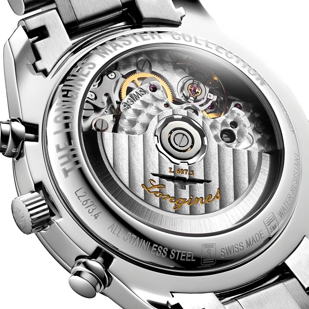 Master Collection Chrono Moonphase 40mm - Silver on Bracelet - Image 7