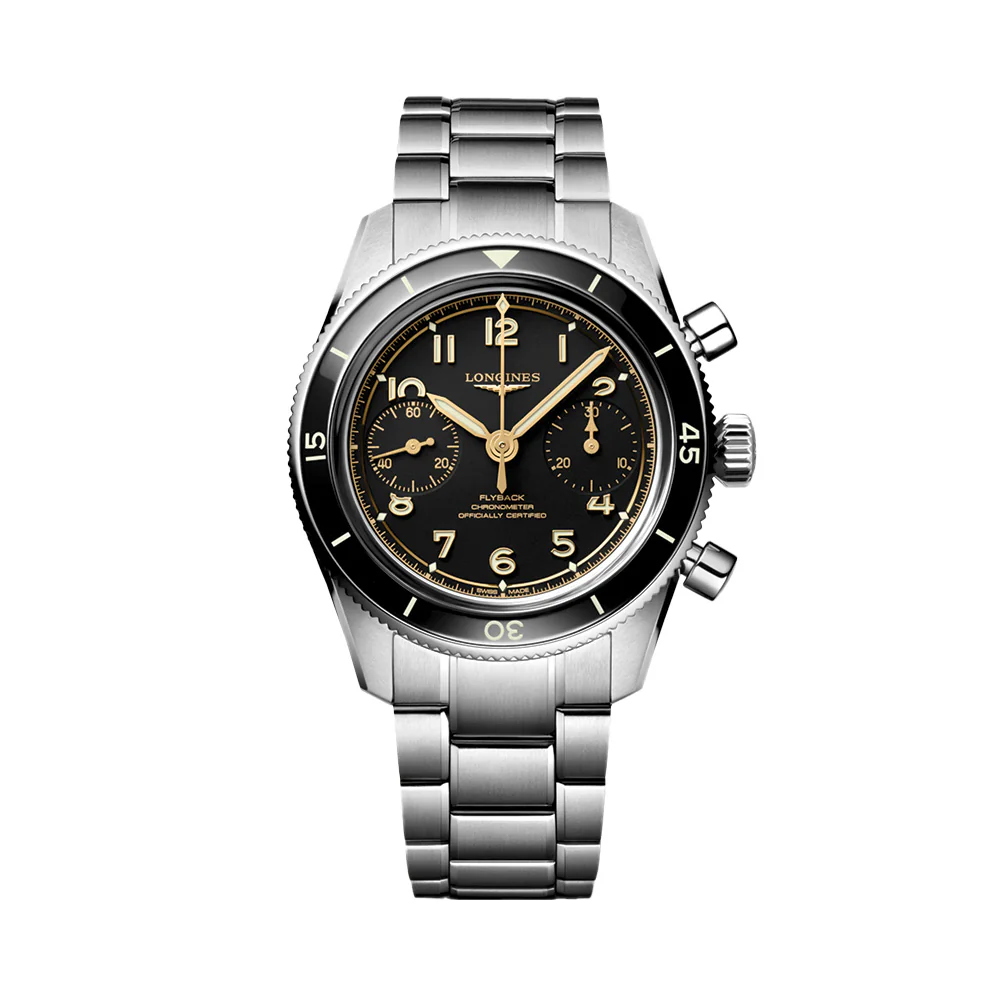 Longines Spirit Pilot Flyback 39.5mm - Black on Bracelet