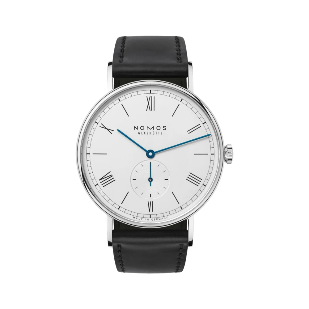 Ludwig 38mm - White Silver-Plated on Leather Strap