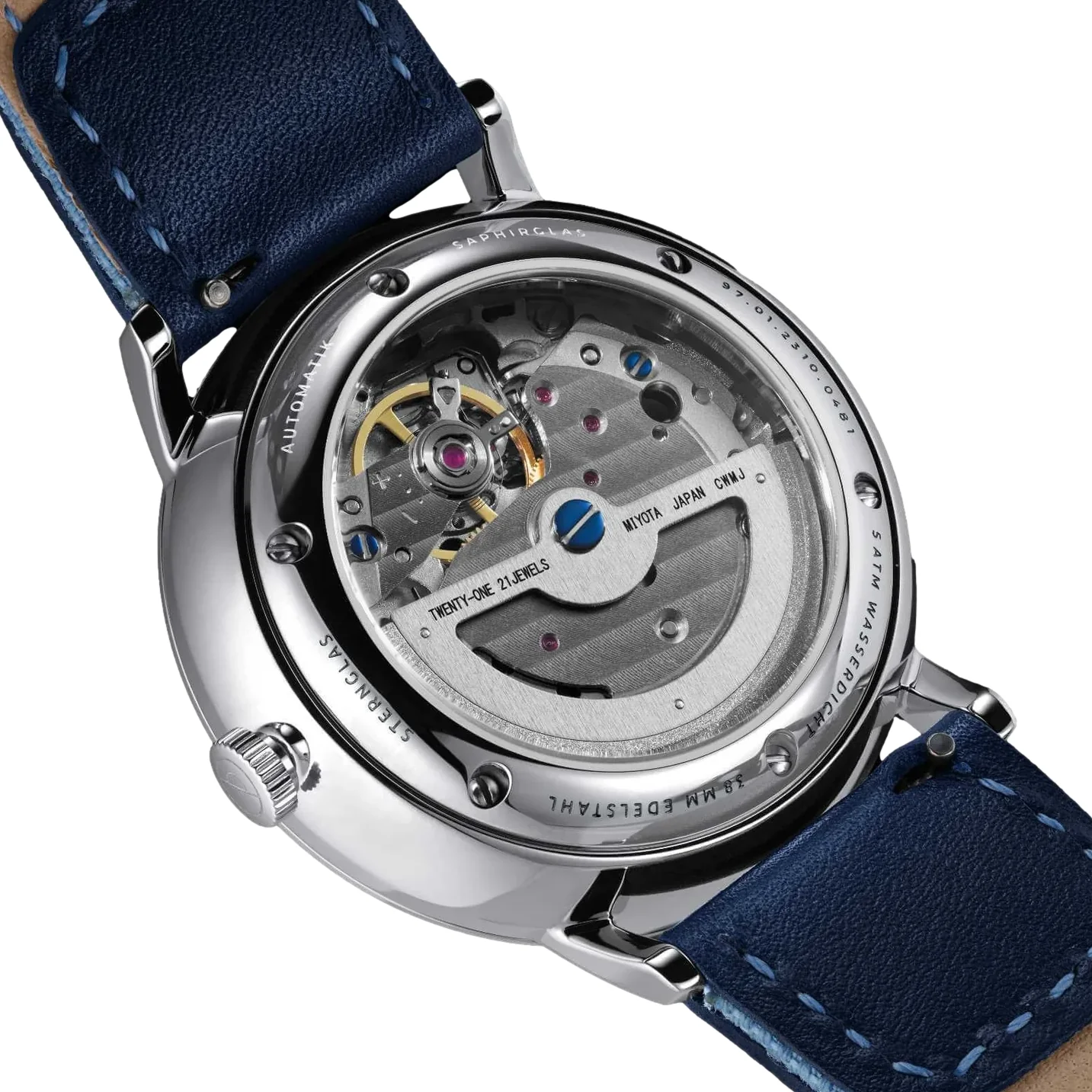 Lumatik Automatic 38mm - Blue on Nylon Strap - Image 7