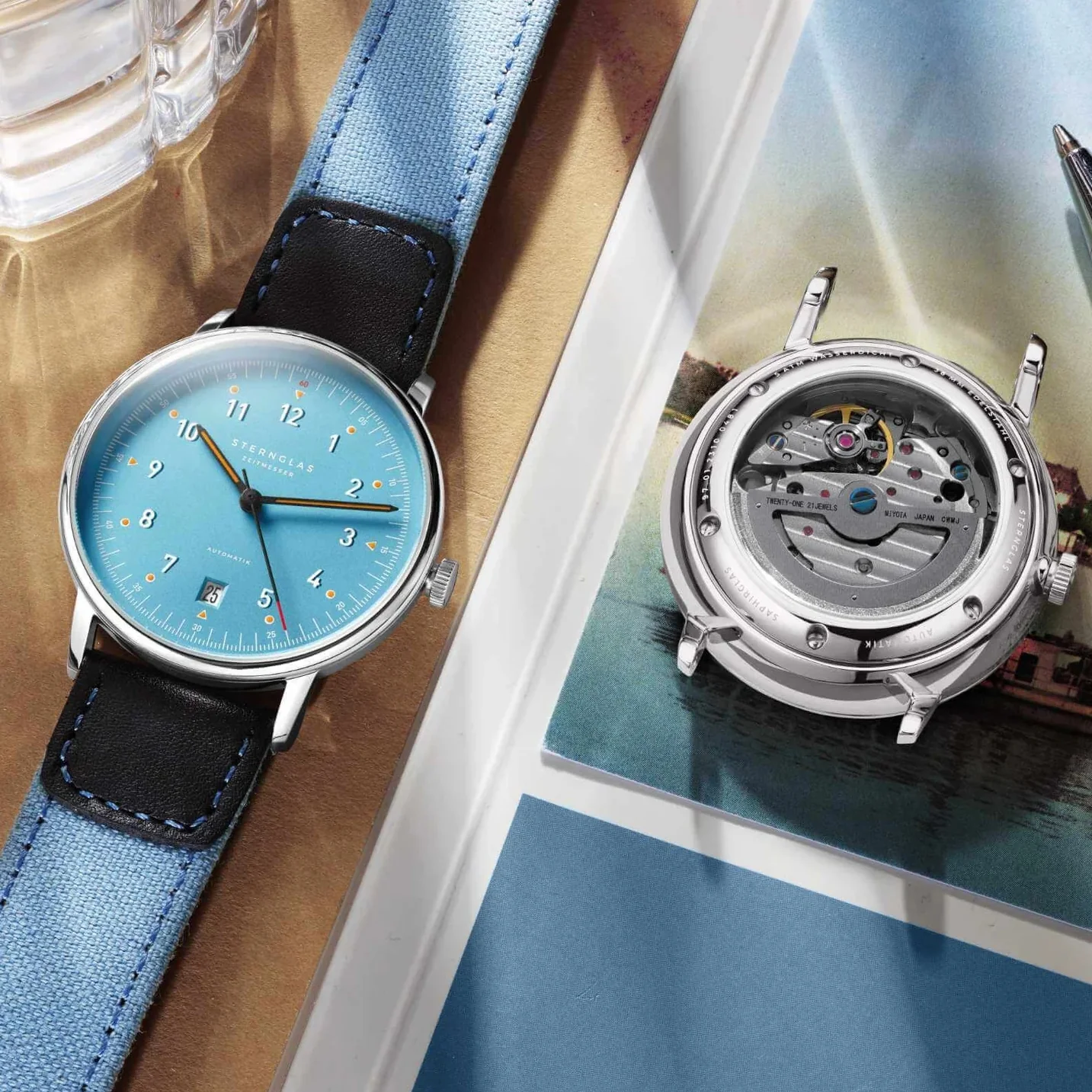 Lumatik Automatic 38mm - Blue on Nylon Strap - Image 9