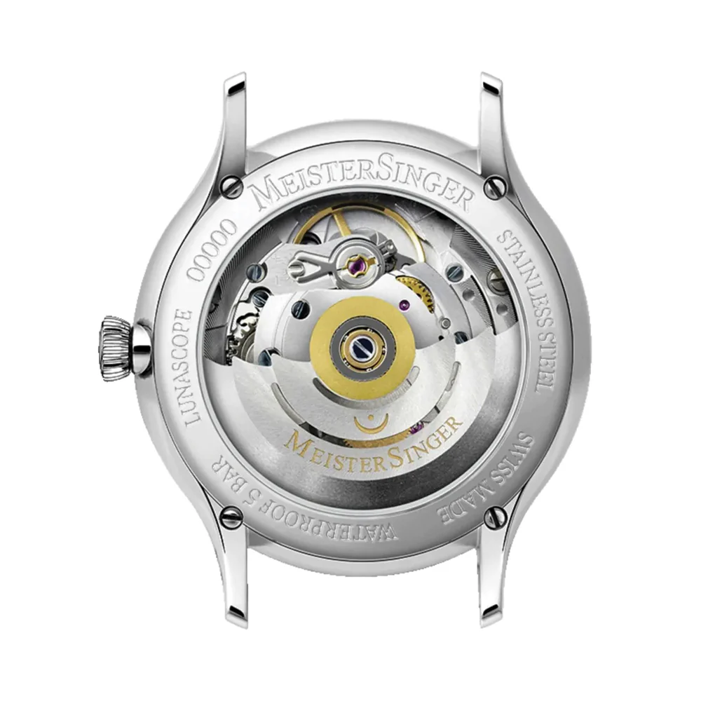 Lunascope 40mm - Sunburst Blue on Leather Strap - Image 6