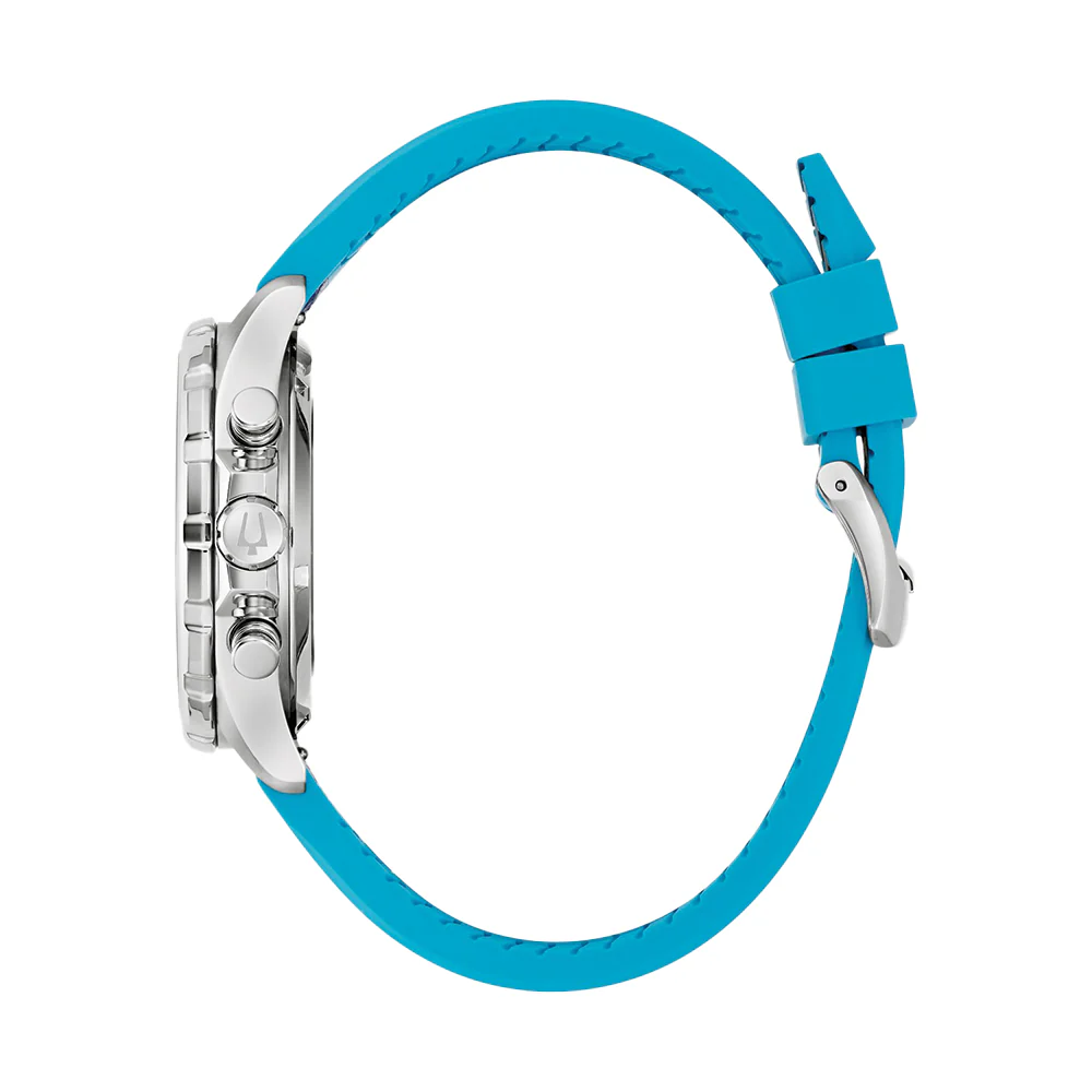 Marine Star E1 Team Miami Chronograph 43mm - Blue on Leather Strap w/ Extra Silicone Strap - Image 8