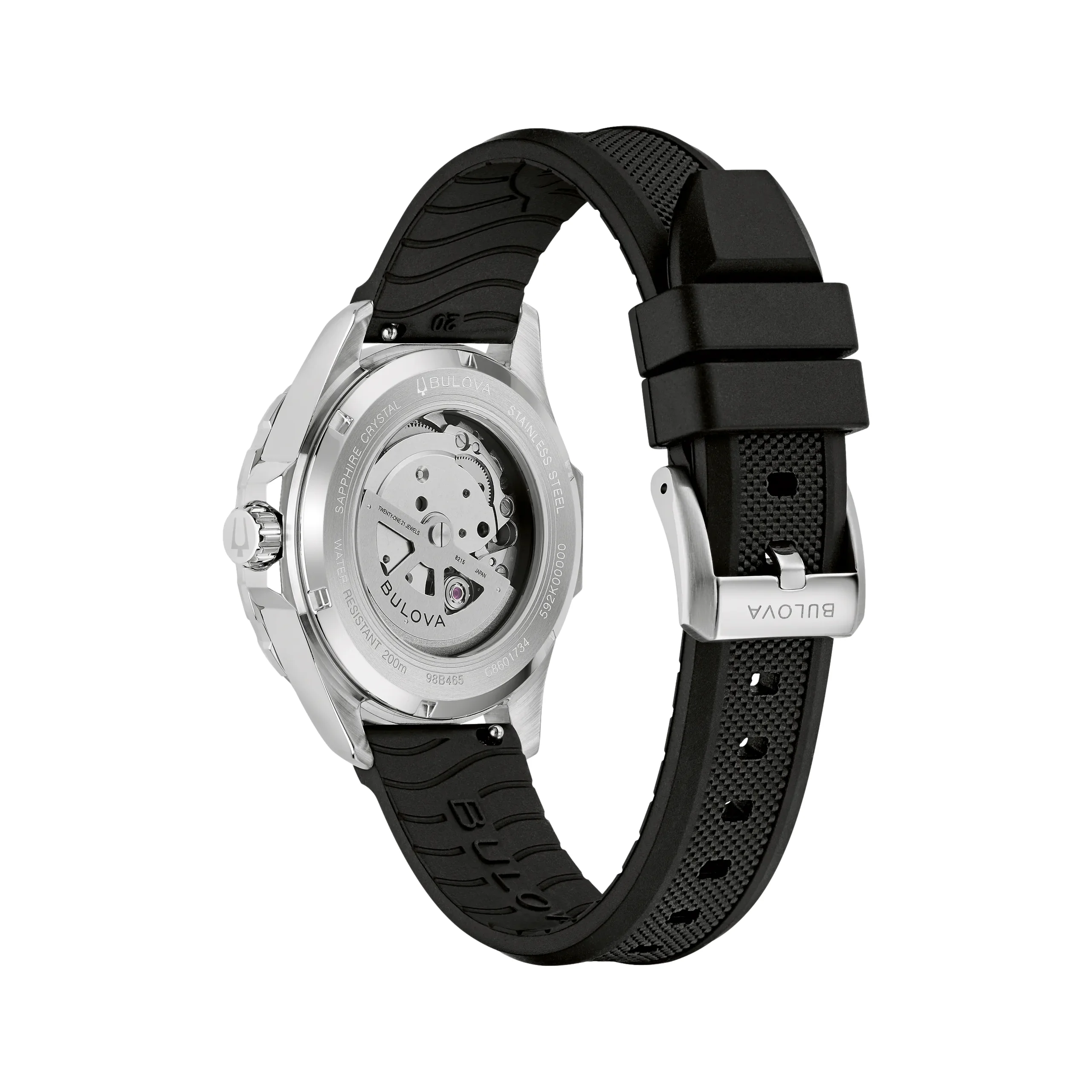 Marine Star Series B 41mm - Black on Rubber Strap - Image 3