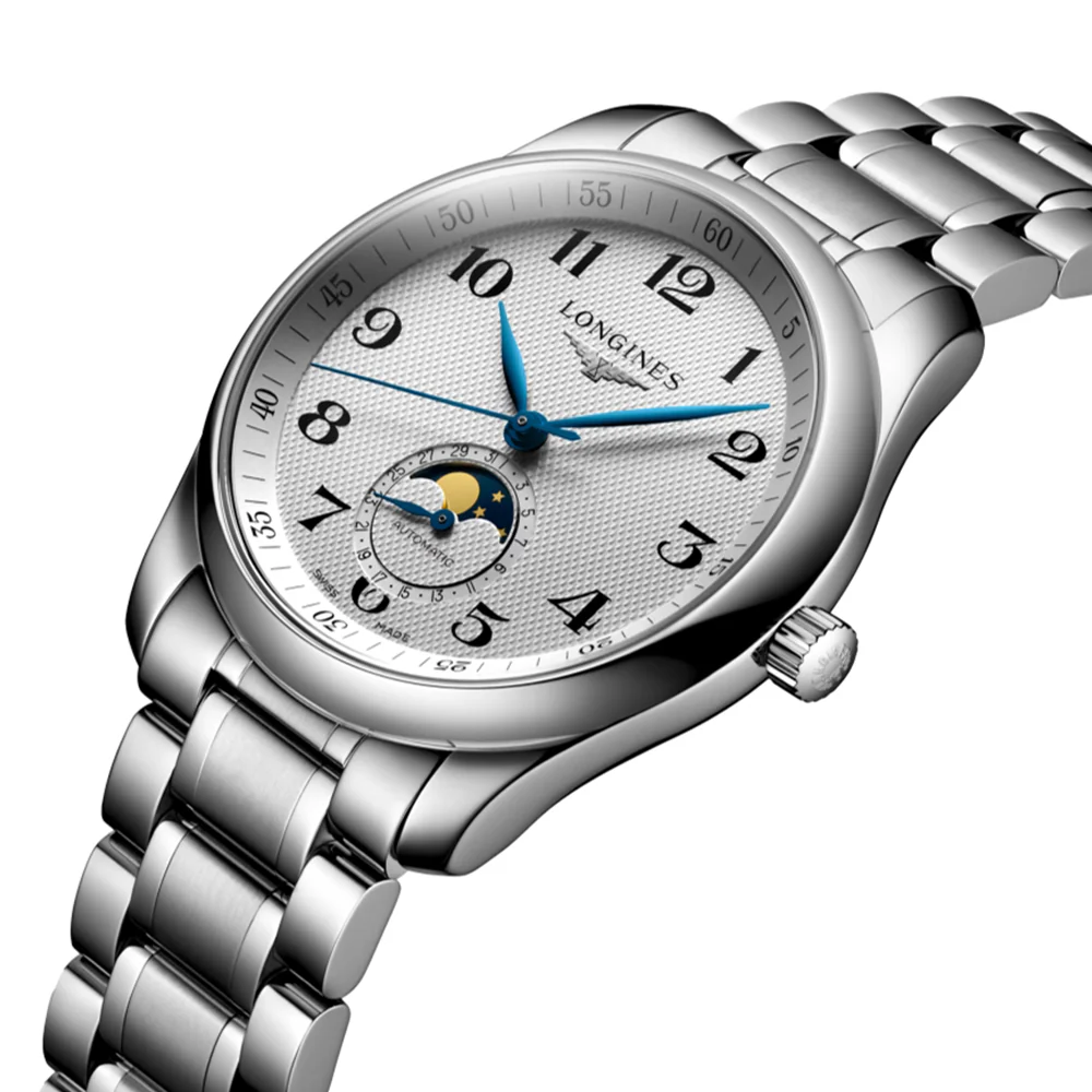 Master Collection Moonphase 40mm - Silver "Barleycorn" on Bracelet - Image 2