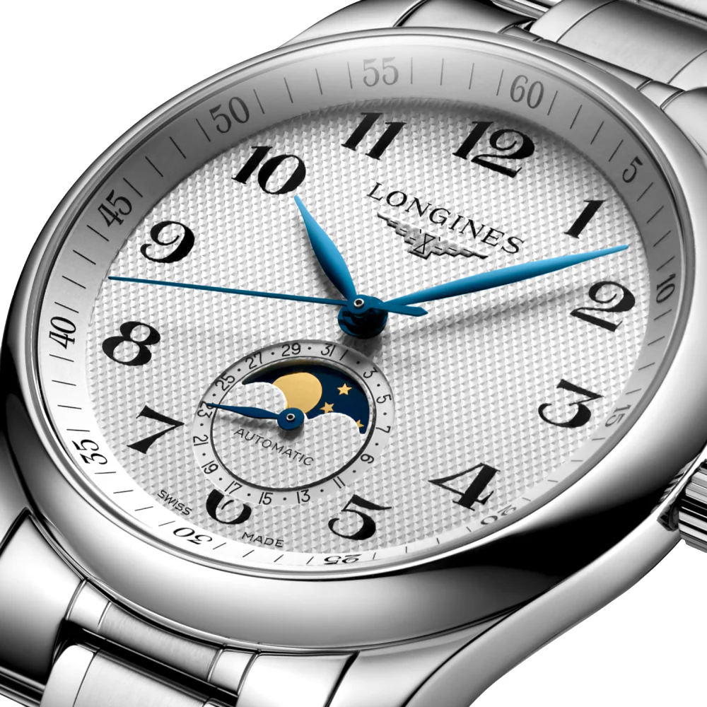 Master Collection Moonphase 40mm - Silver "Barleycorn" on Bracelet - Image 3