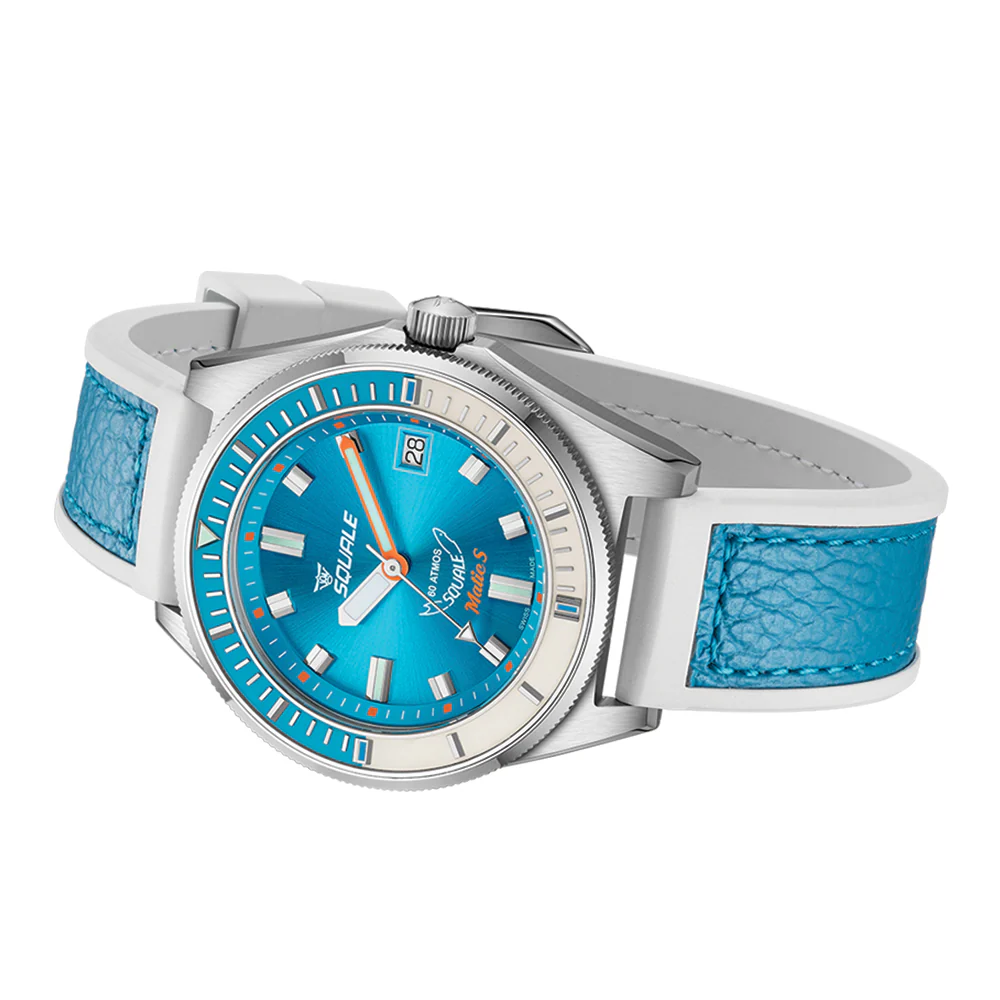 Matic S 37.8mm - Light Blue on HydroLeather Strap - Image 2