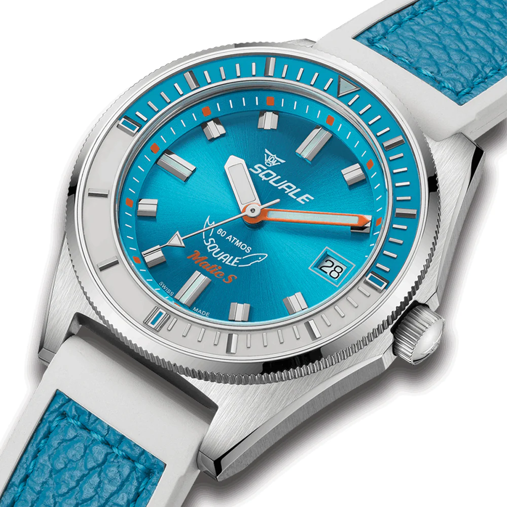Matic S 37.8mm - Light Blue on HydroLeather Strap - Image 3