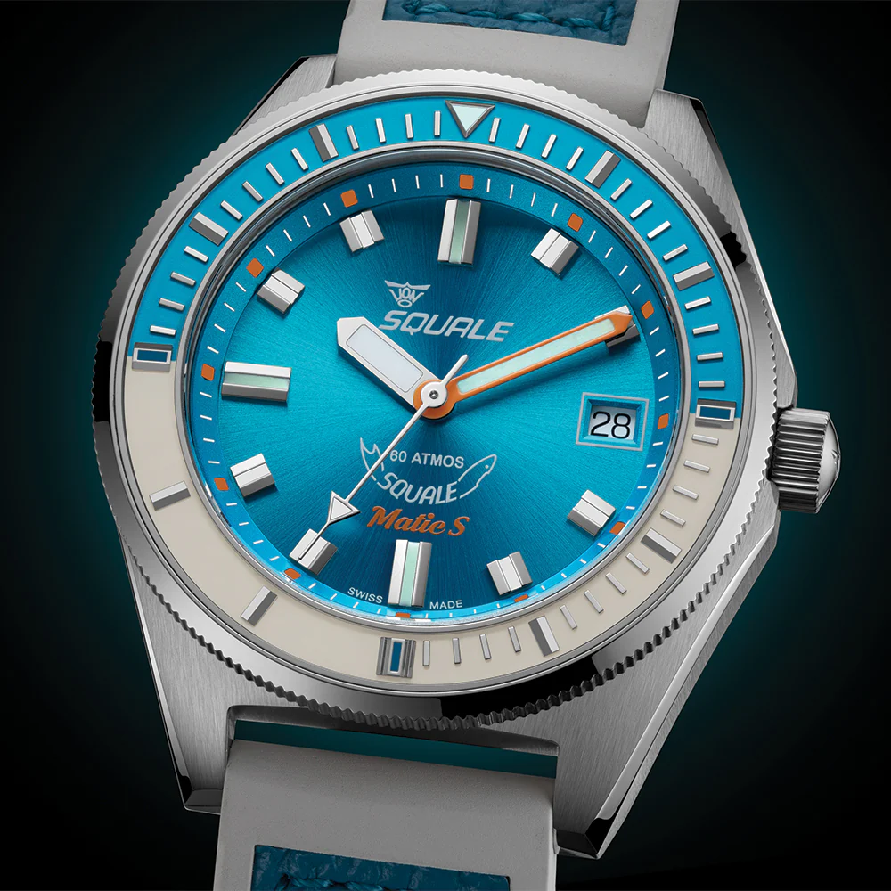 Matic S 37.8mm - Light Blue on HydroLeather Strap - Image 4