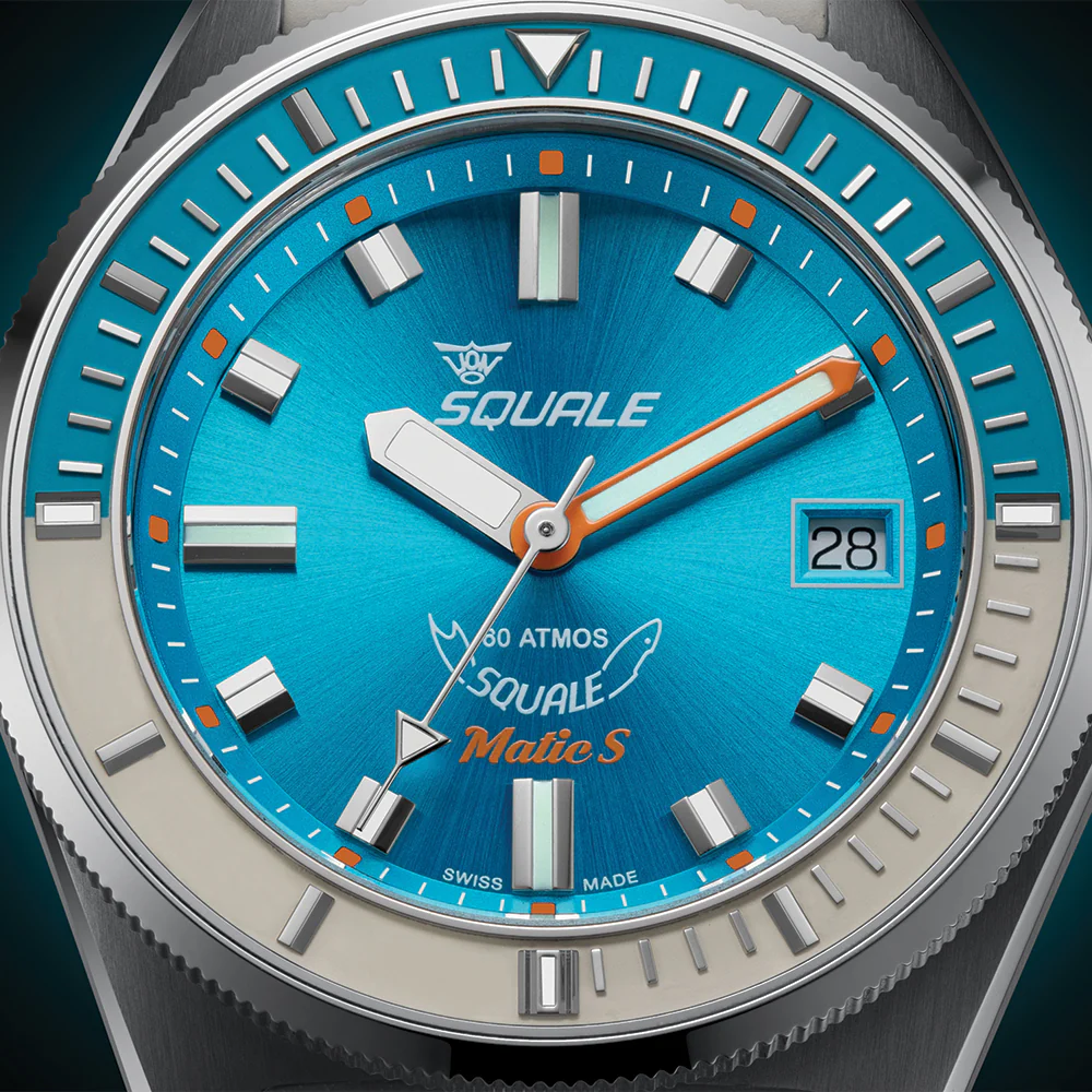 Matic S 37.8mm - Light Blue on HydroLeather Strap - Image 5