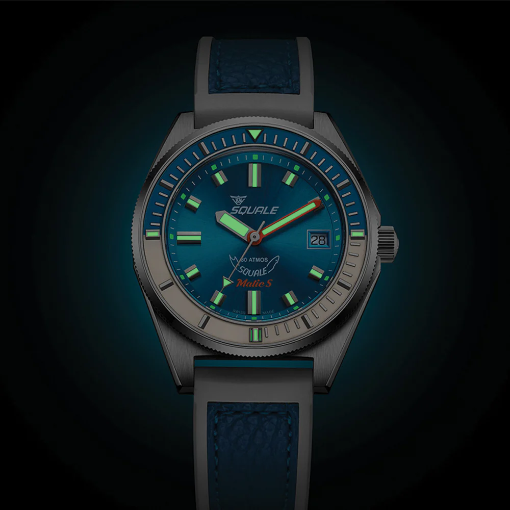 Matic S 37.8mm - Light Blue on HydroLeather Strap - Image 7