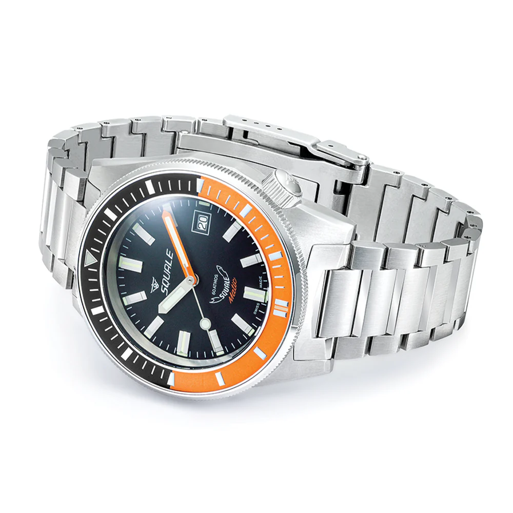 Matic 44mm - Black and Satin Orange on Bracelet - Image 2