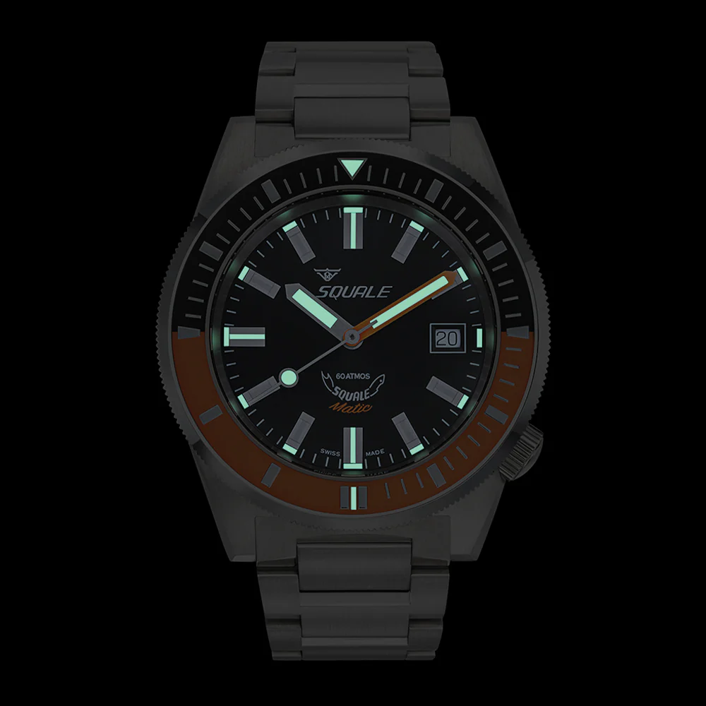Matic 44mm - Black and Satin Orange on Bracelet - Image 4