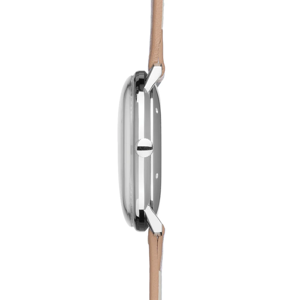 Max Bill Automatic 38mm - Silver on Leather Strap - Image 2
