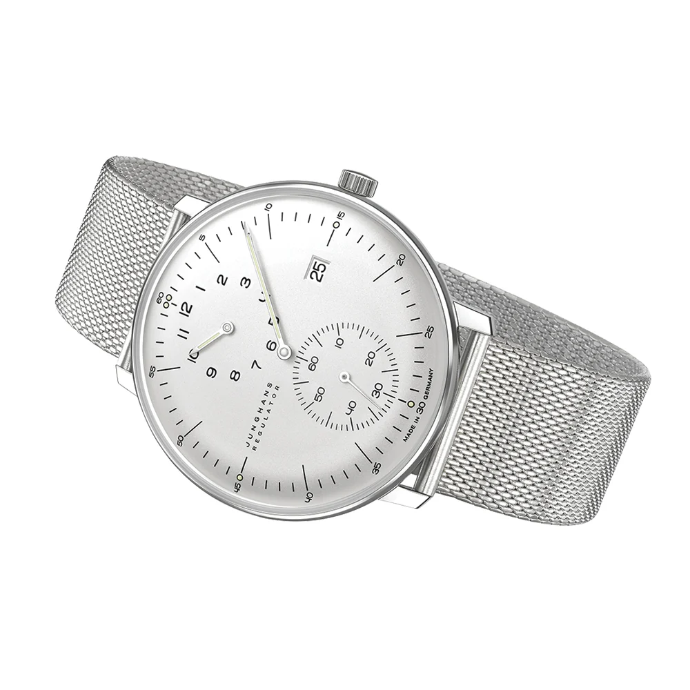 Max Bill Regulator 40mm - Silver on Bracelet - Image 3