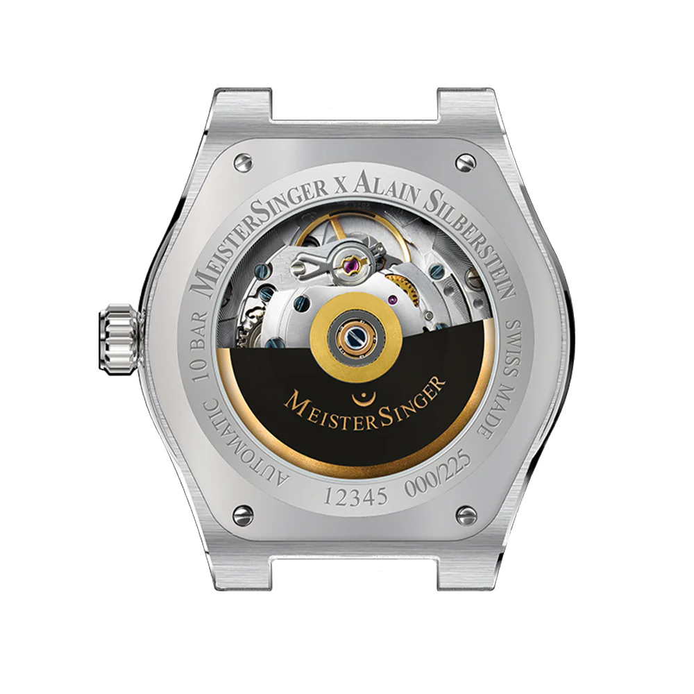MeisterSinger X Alain Silberstein Limited Edition Kaenos Grand Date 40mm - Black on Bracelet - Image 3