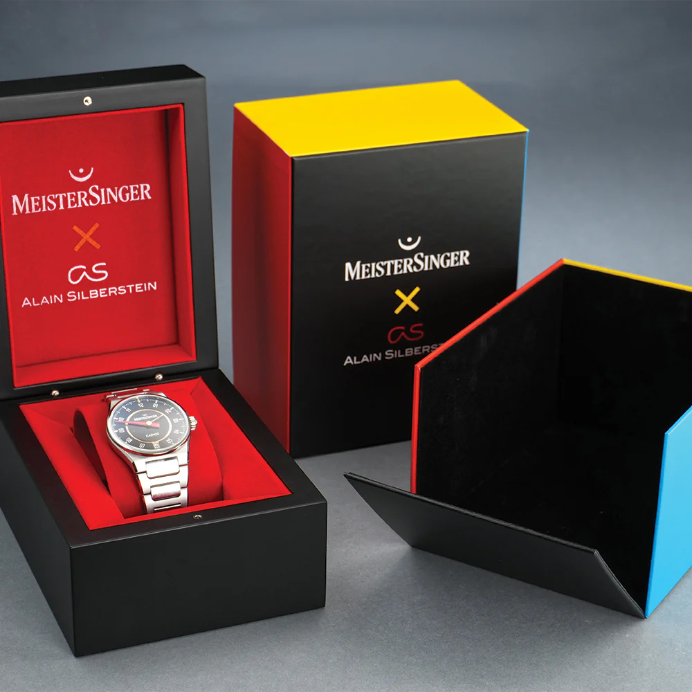 MeisterSinger X Alain Silberstein Limited Edition Kaenos Grand Date 40mm - Black on Bracelet - Image 4