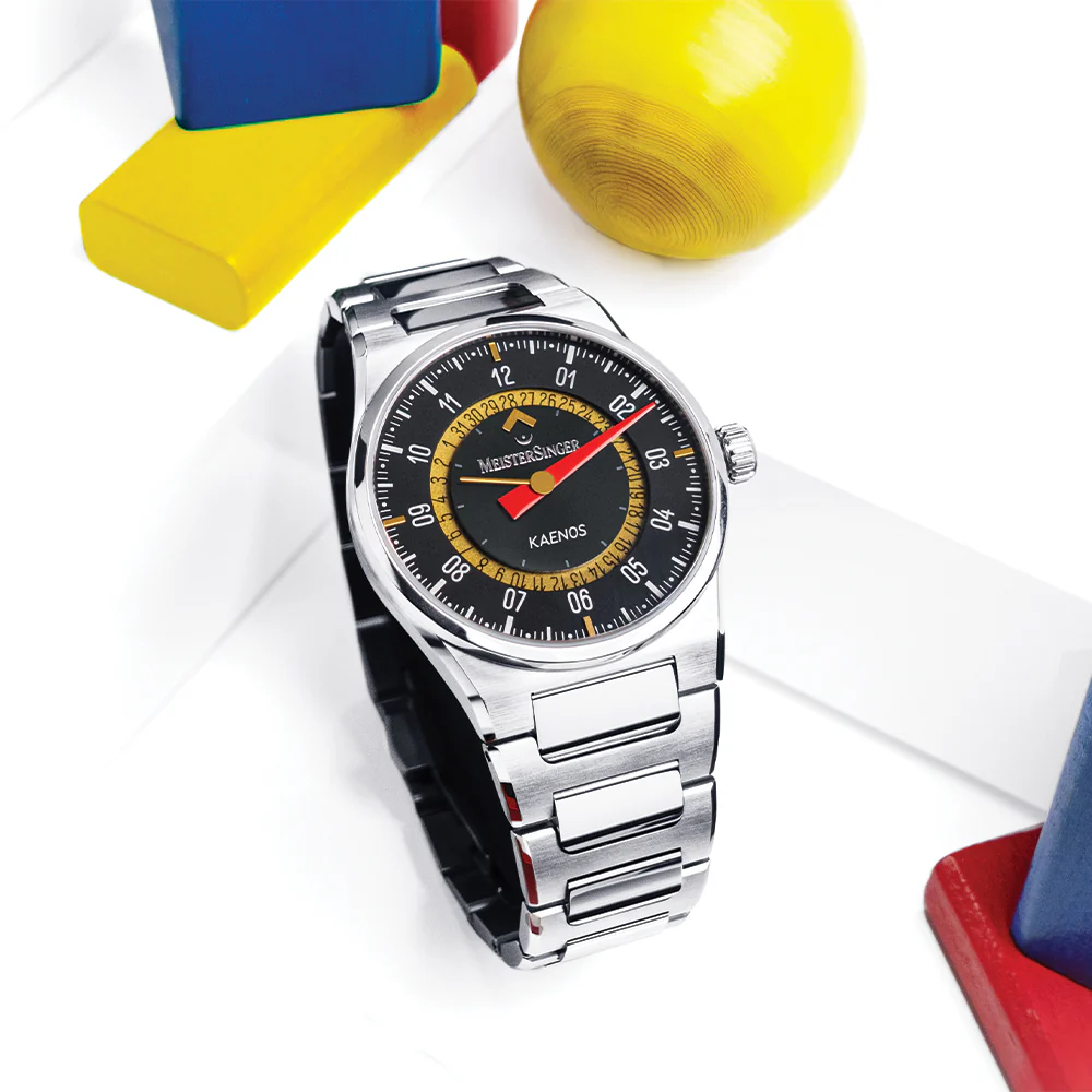 MeisterSinger X Alain Silberstein Limited Edition Kaenos Open Date 40mm - Black on Bracelet - Image 2