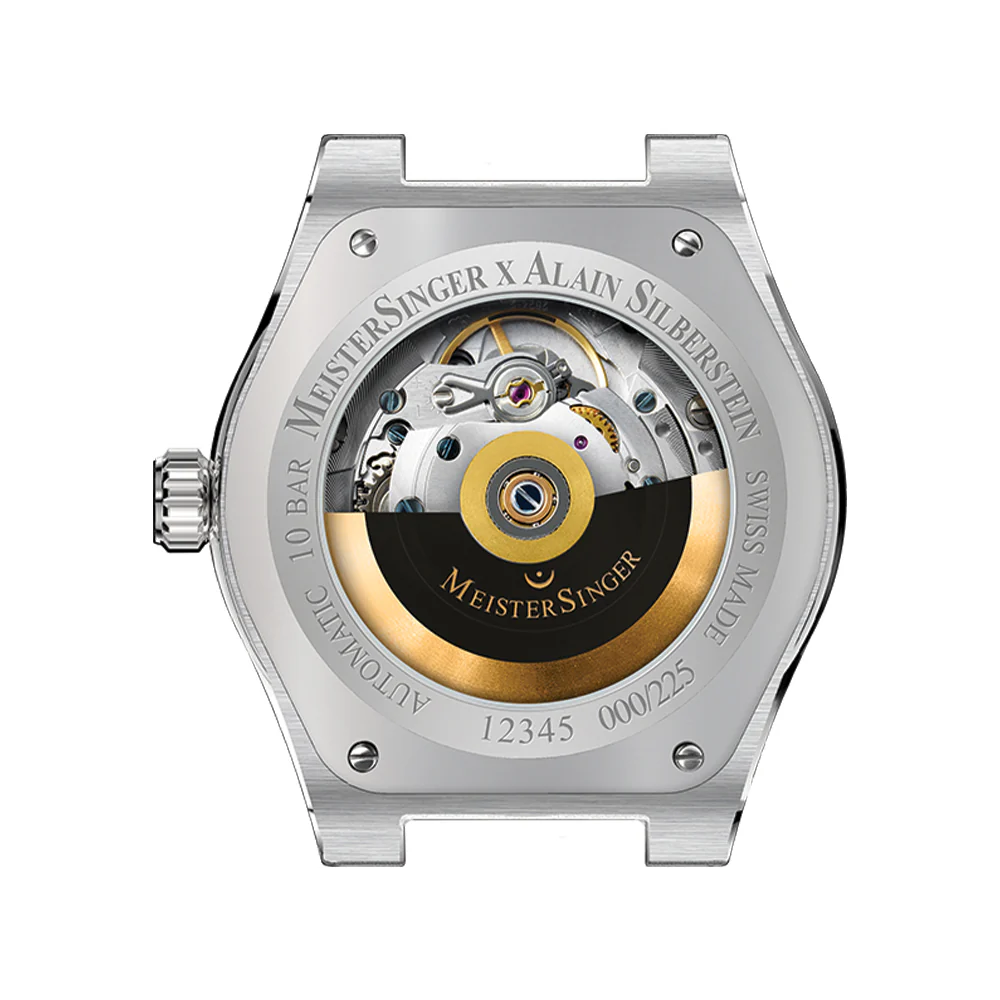 MeisterSinger X Alain Silberstein Limited Edition Kaenos Open Date 40mm - Black on Bracelet - Image 3