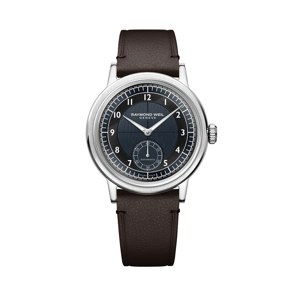 Millesime Small Seconds Tuxedo Dial 39mm - Blue on Leather Strap
