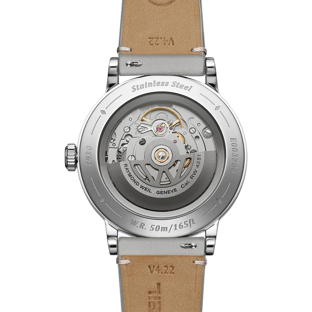 Millesime Small Seconds Tuxedo Dial 39mm - Red on Leather Strap - Image 5