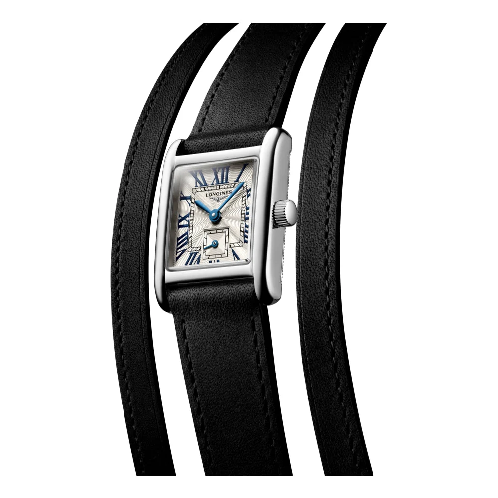 Mini DolceVita 29mm - Silver "Fliniqué" on Leather Strap - Image 2