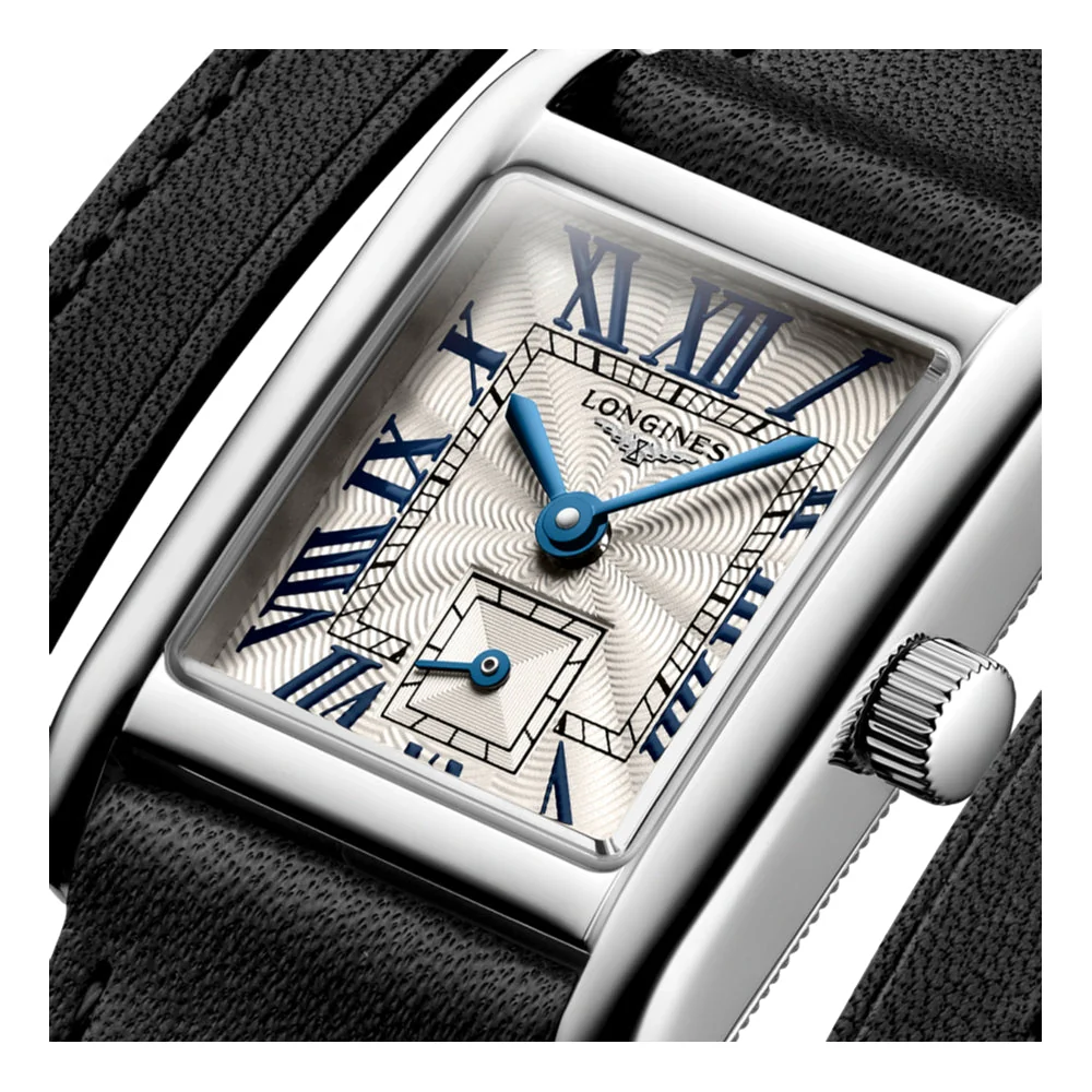 Mini DolceVita 29mm - Silver "Fliniqué" on Leather Strap - Image 3