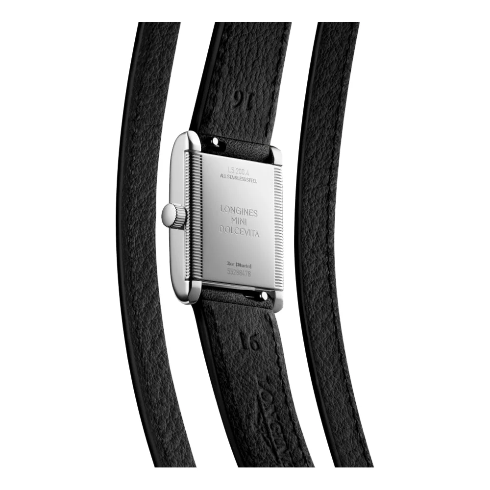 Mini DolceVita 29mm - Silver "Fliniqué" on Leather Strap - Image 4