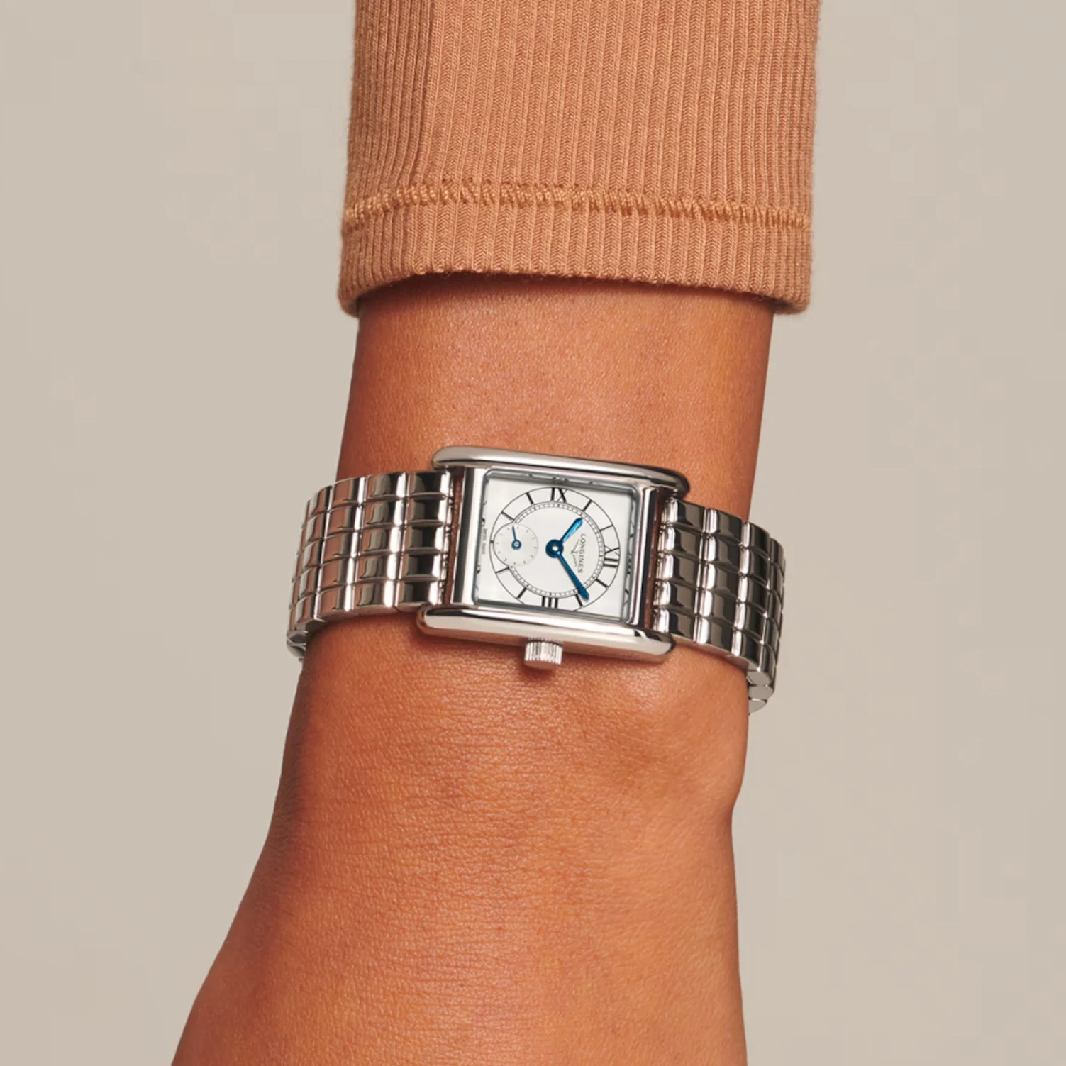 Mini DolceVita Quartz Small Seconds 29mm - Opaline Ivory on Bracelet - Image 3