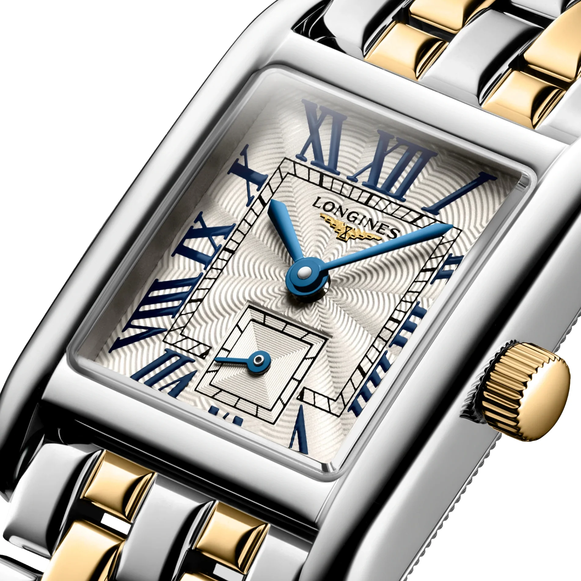 Mini DolceVita Quartz Yellow Gold Two-Tone 29mm - Silver "Flinqué" on Bracelet - Image 4