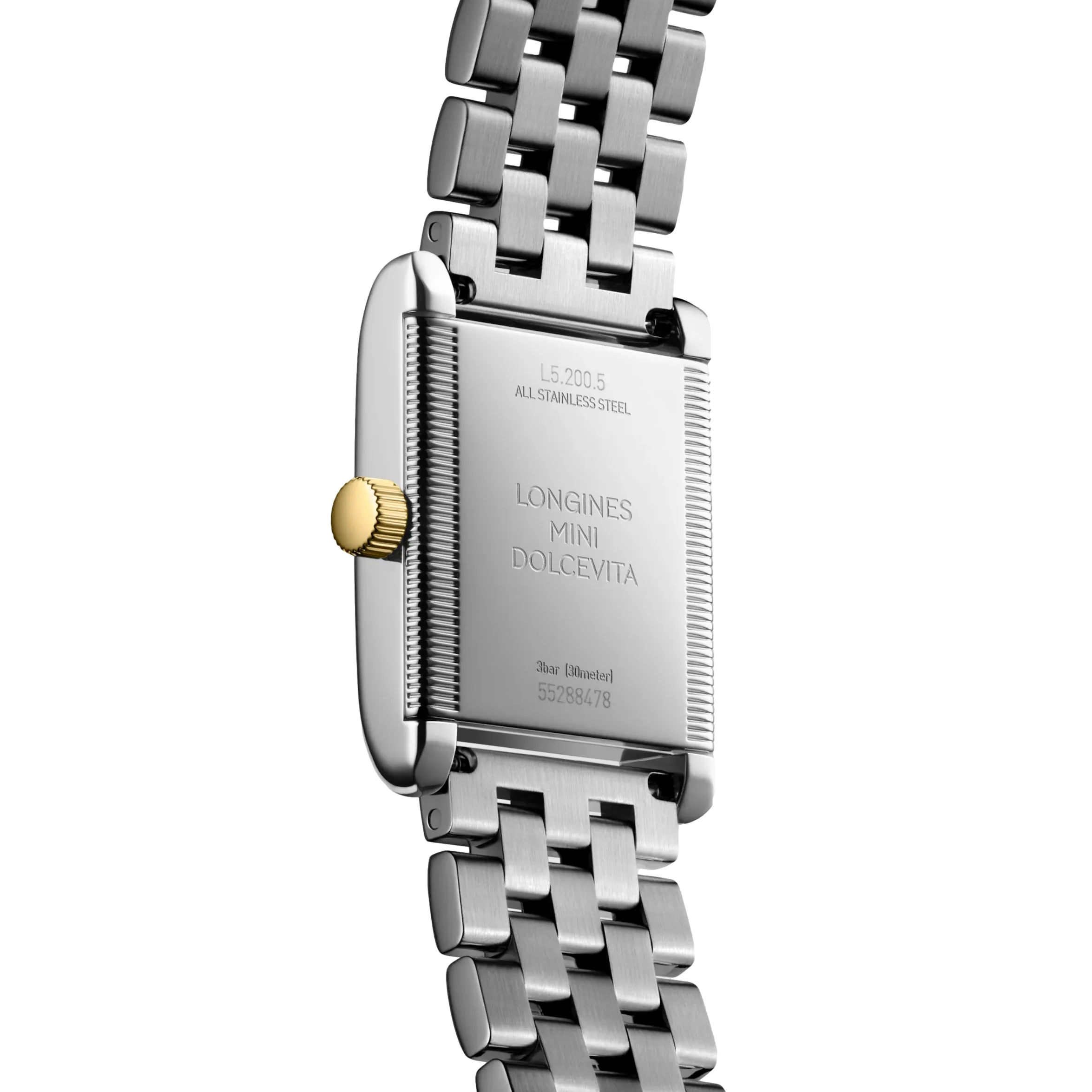 Mini DolceVita Quartz Yellow Gold Two-Tone 29mm - Silver "Flinqué" on Bracelet - Image 5